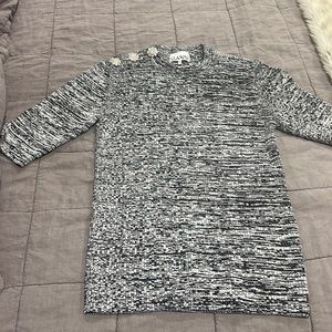 ganni ribbed knit top